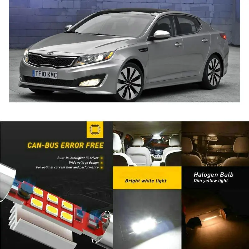 

LED Interior Car Lights For Kia optima sedan sportswangon jf estate picanto sa ta hatchback car accessories lamp bulb error free