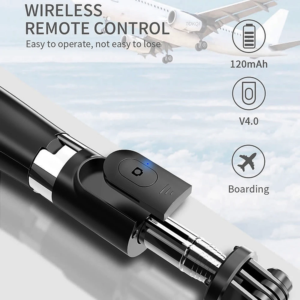 Селфи палка Беспроводная складная с поддержкой Bluetooth 4 0|Компьютерные кабели и