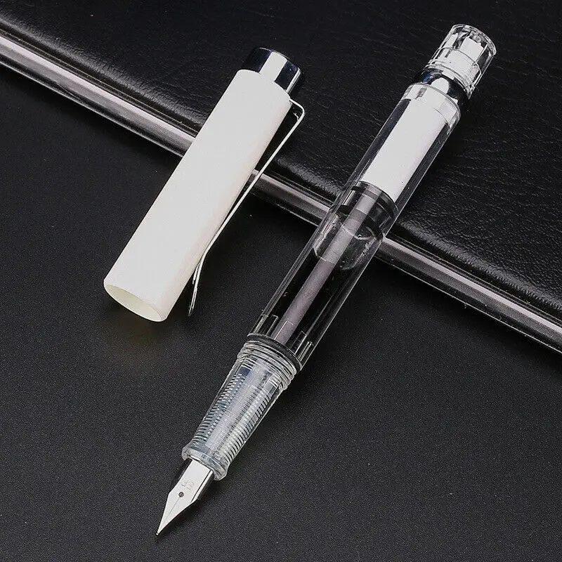A Penbbs 494 прозрачная поршневая авторучка, прозрачный демонстратор, чернильная ручка, перьевая коробка для ручек, школьные офисные принадлежности, канцелярские принадлежности - Цвет: A
