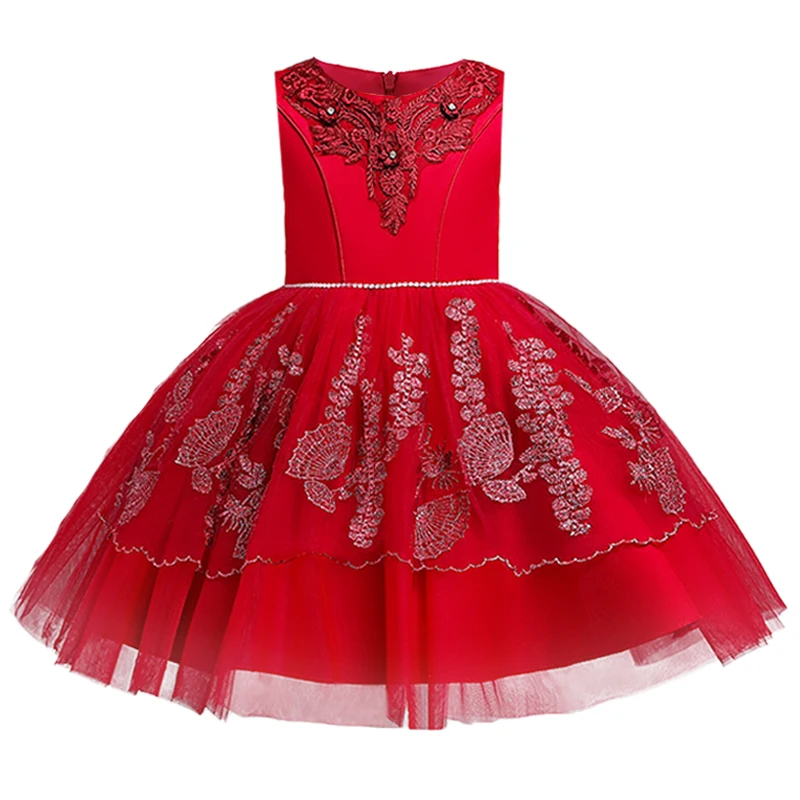 Новинка детское вечернее платье для принцессы Платье с цветочным узором девочек