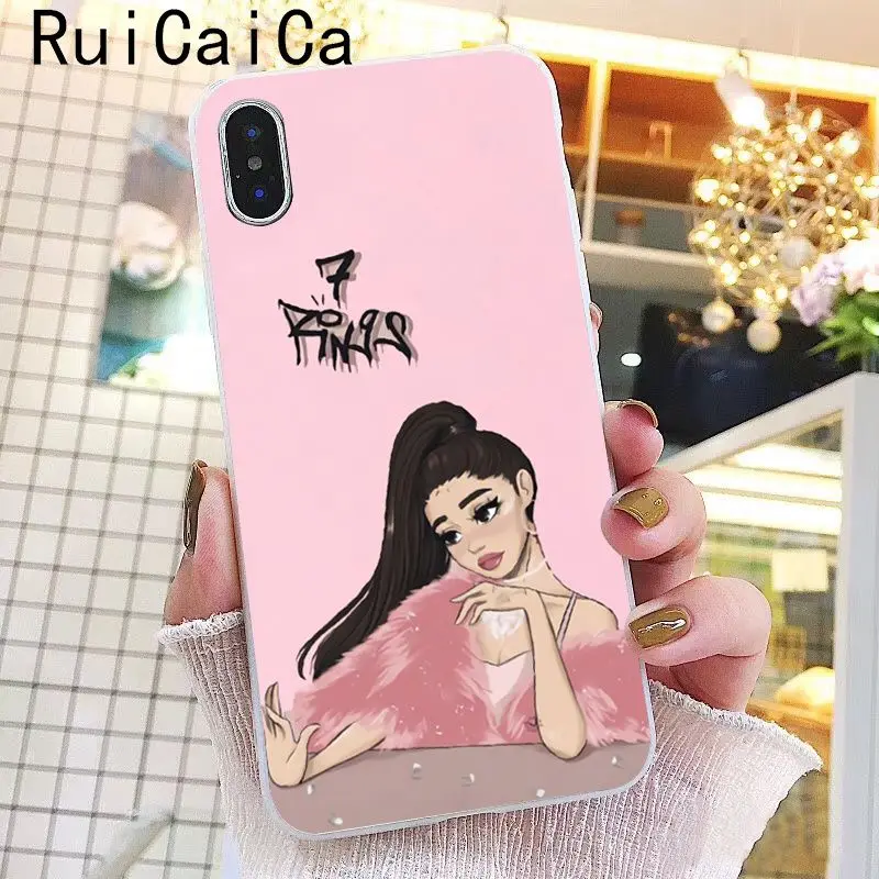 Ruicaica Ariana Grande-7 колец ТПУ чехол для телефона iPhone X XS MAX 6 6S 7 7plus 8 8Plus 5 5S XR 10 | Мобильные