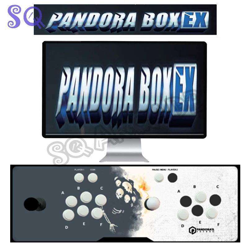 

SQ 3d Wi-Fi Pandora Box Arcade EX 3300 в 1 игровая консоль 1080FHD для сохранения игр, высокий балл, 6 кнопок, джойстик с поддержкой 3P 4P