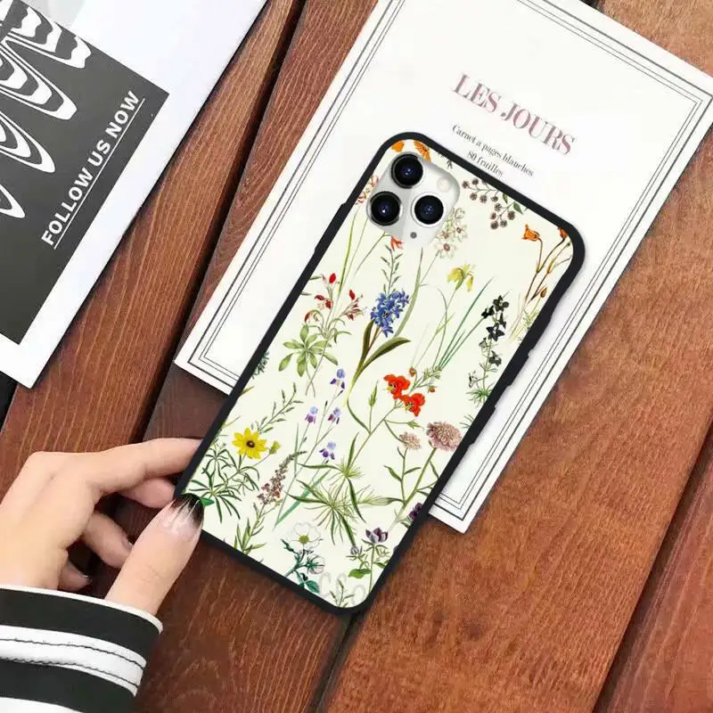 

Dried flowers pattern Phone Case for iPhone 11 12 pro XS MAX 8 7 6 6S Plus X 5S SE 2020 XR