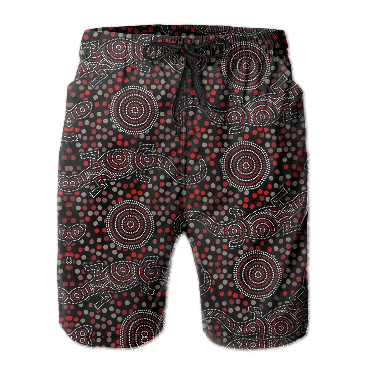 

Пляжные дышащие быстросохнущие забавные новые R333 повседневные аборигенные художественные Гавайские брюки