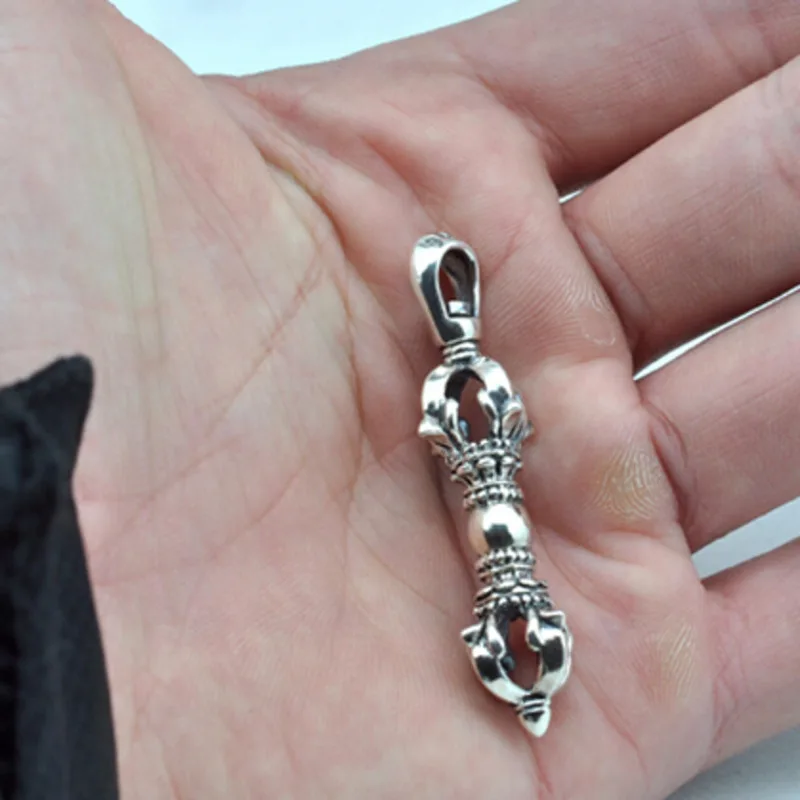 Стерлинговое Серебро 925 пробы винтажное тайское серебро религиозное ожерелье со