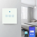 Смарт-светильник eWeLink EU, Wi-Fi, RF433Mhz, стеклянная сенсорная панель, голосовое управление, беспроводной настенный выключатель, работает с Google home
