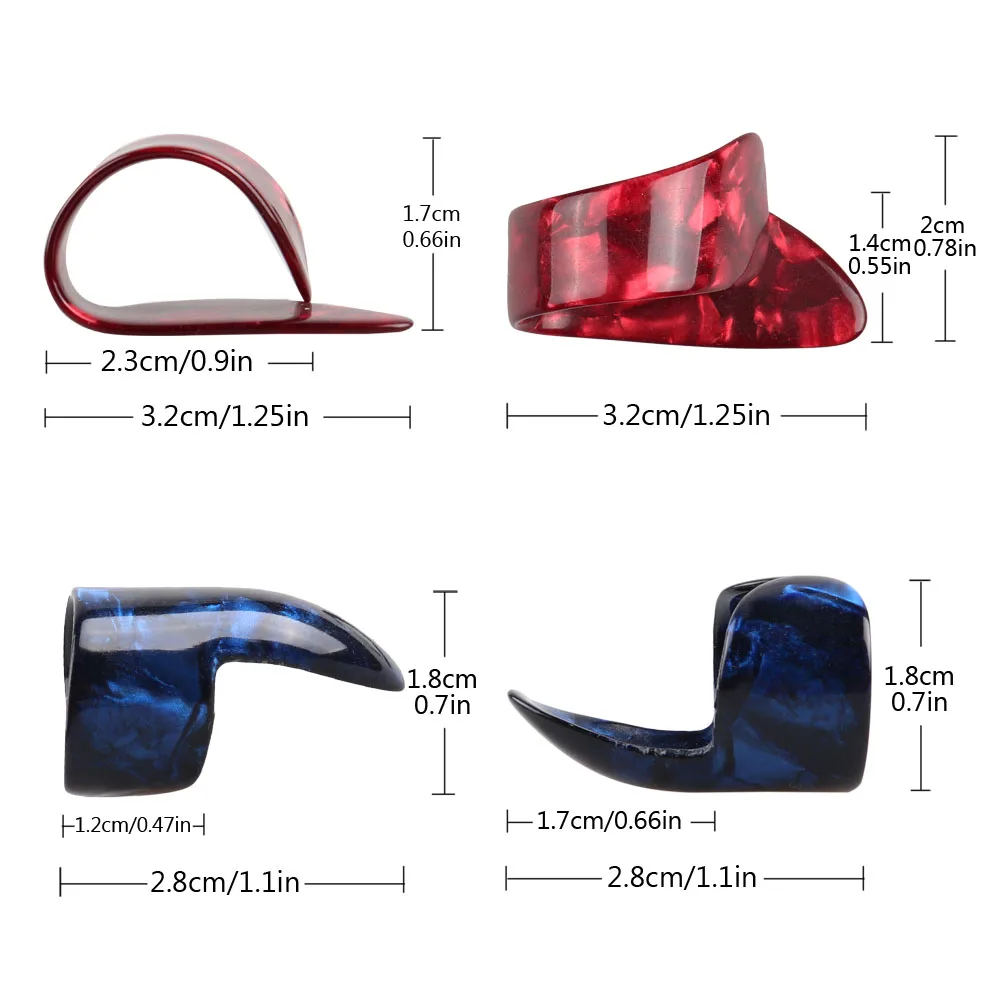 4 teilesatz alice celluloid 1 daumen pick 3 finger nagel picks ring form plektren mantel für akustische elektrische bass gitarre teile free gl
