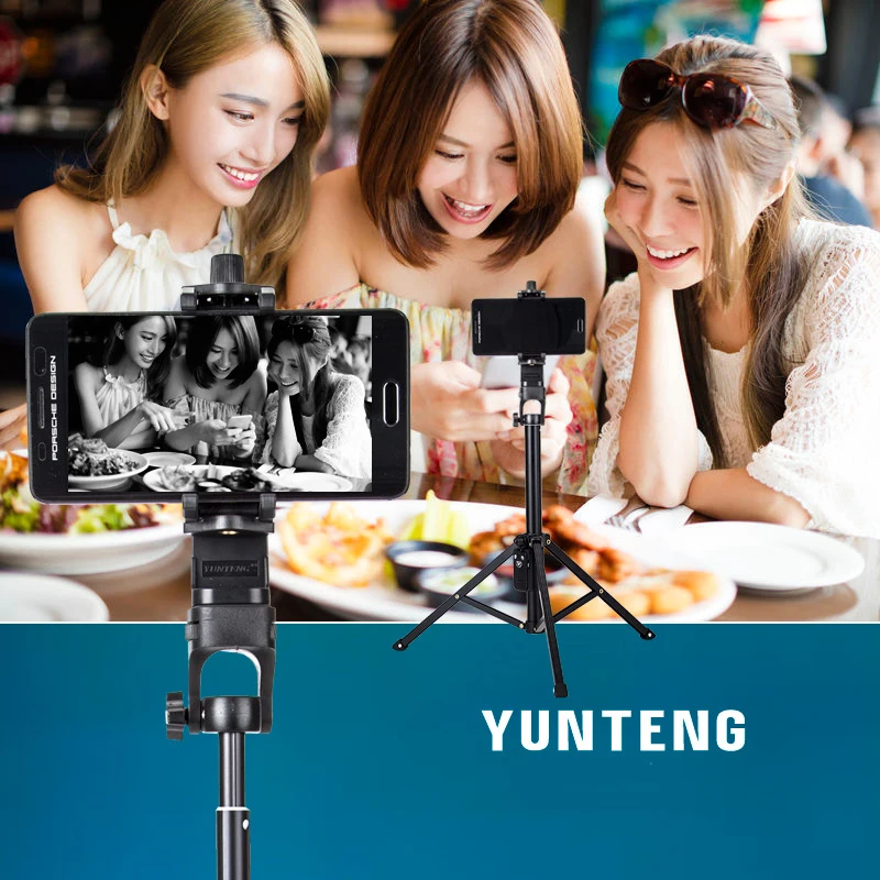 Селфи-палка Yunteng 1388 1688 51in с беспроводной зарядкой и дистанционным управлением по