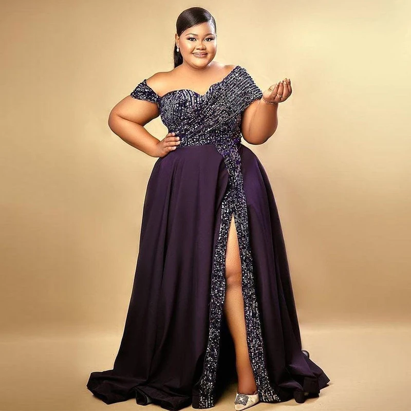 

Женское платье с открытыми плечами, блестящее вечернее платье, атласная юбка А-силуэта, вечерние платья