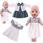 Модная Кукла Одежда ручной работы на каждый день, платье подходит для 18-дюймовой куклы и 43 см для ухода за ребенком для мам Reborn Baby, поколение, детские праздничные подарки