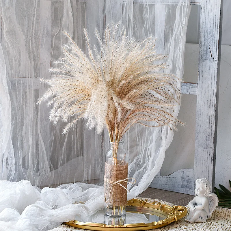 Букет из сушеных цветов камышовое сырье для самостоятельной сборки красные