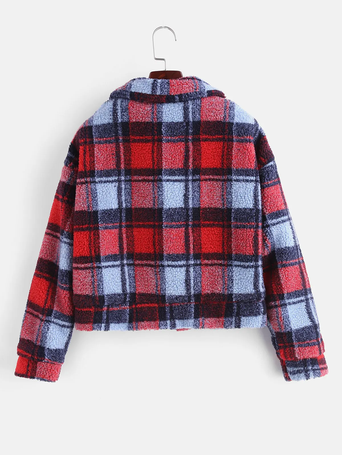 ZAFUL пальто в клетку из искусственного меха для женщин Осень Зима Пушистый