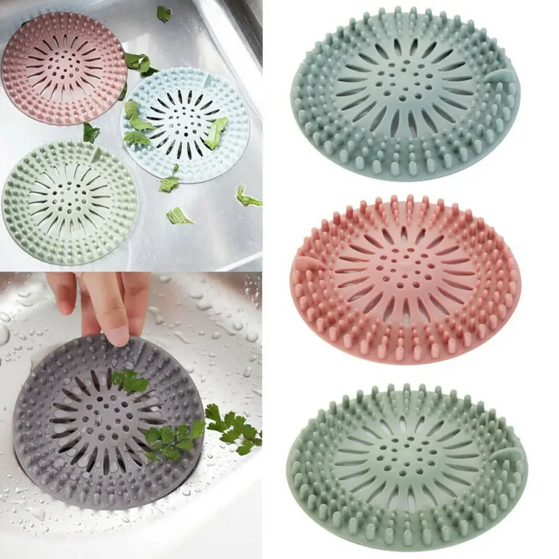 

Catcher Bathroom Strainer Drain Cover❤ Sink Shower Hair Stopper Trap Filter Bath