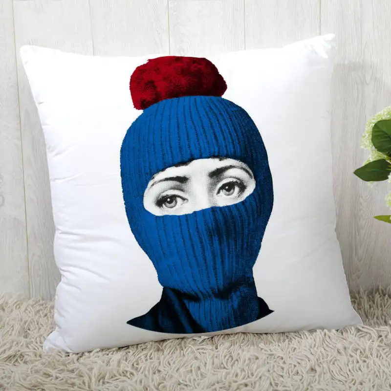 Pillowcase 11 Наволочки на заказ итальянские-Fornasetti-серия Art Woman Face квадратная Наволочка на молнии наволочка 40*40 см, 45*45 см(одна сторона - Цвет: Pillowcase 11