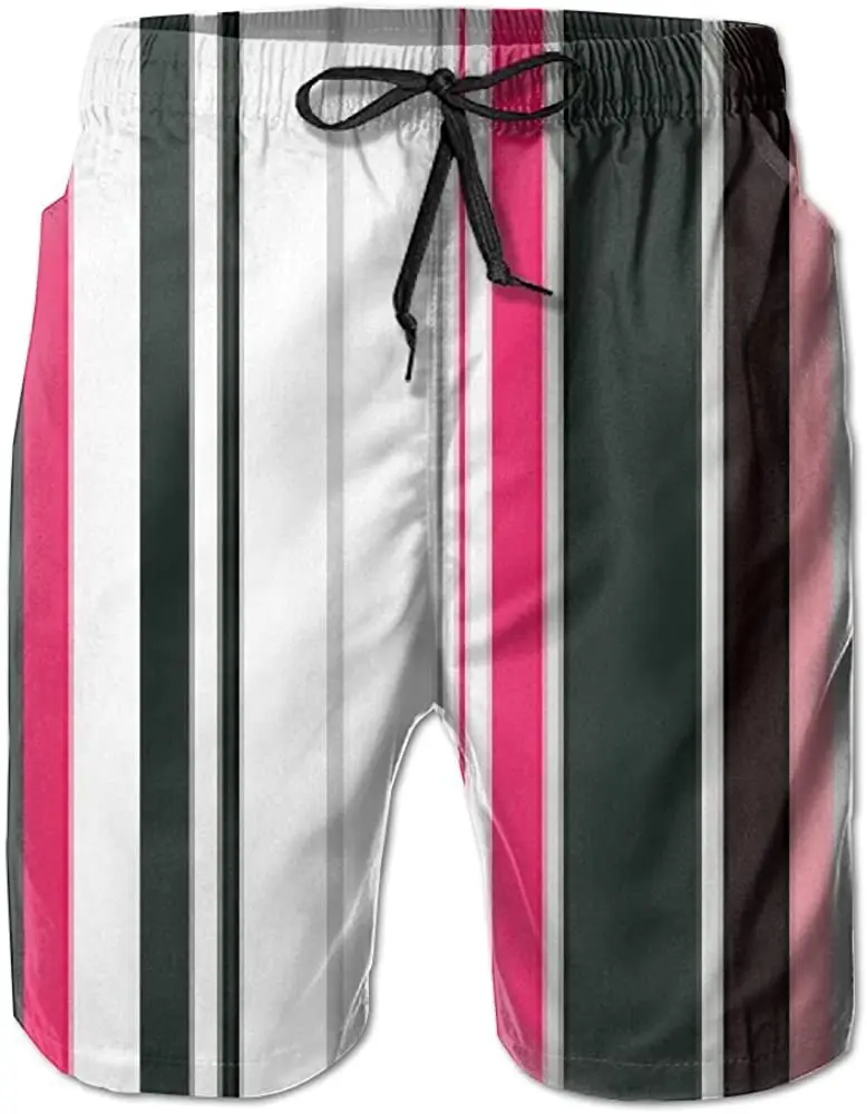 

Men's Colorful Stripes Summer Beach Shorts Leisure Quick Dry Swimming Pants