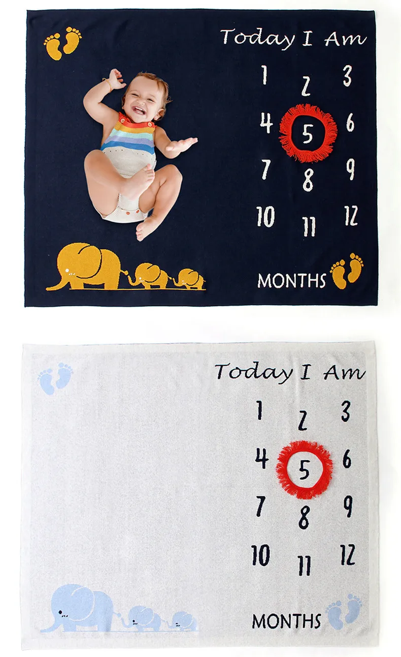 Детское месячное одеяло my first year Baby memories milestone cards одеяла реквизит для фотосессии Новорожденные Товары для малышей для месяцев ребенка