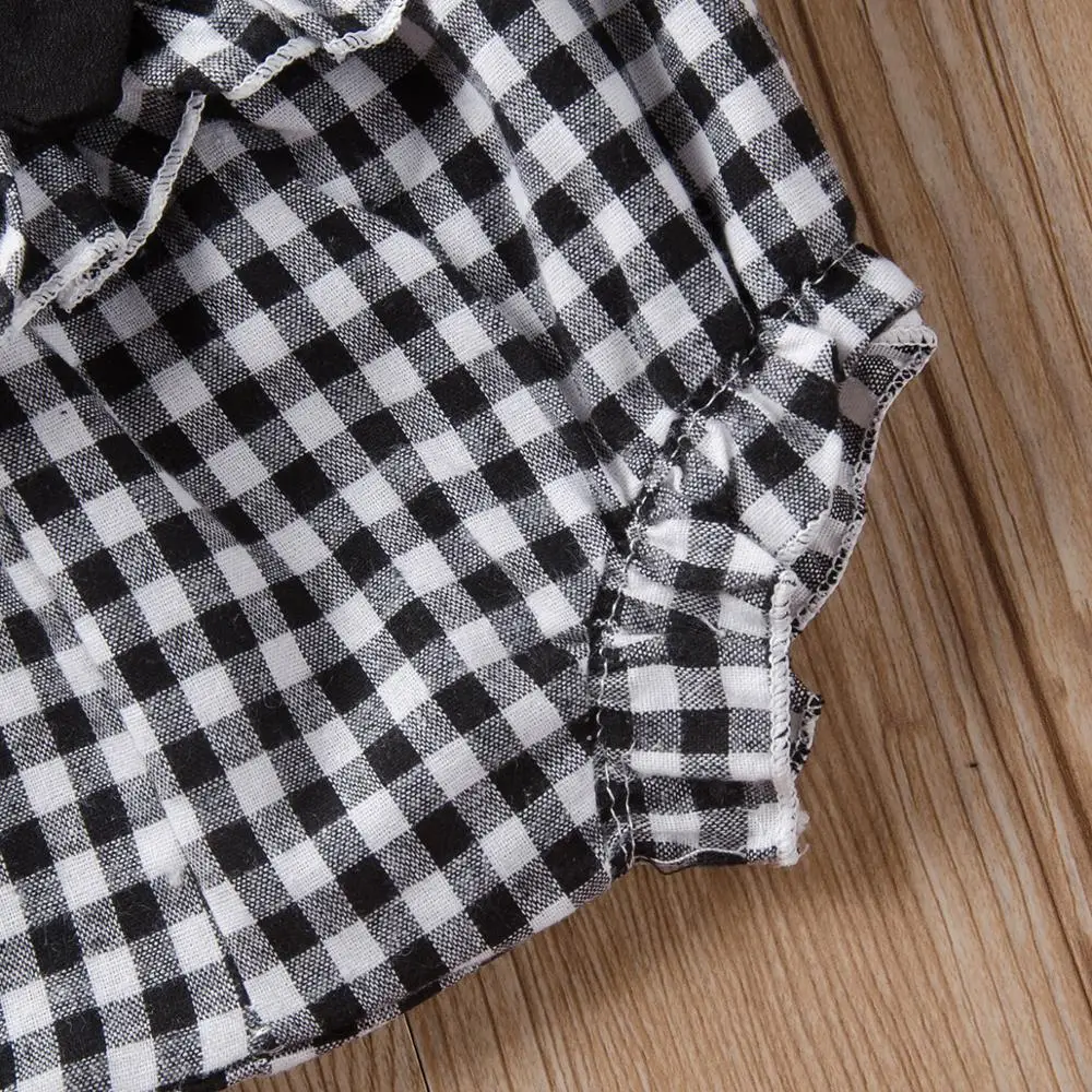 Детские черные клетчатые шорты с бантом для маленьких девочек трусы детская