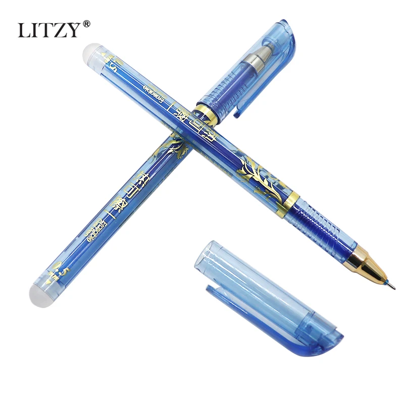 54 шт./лот стираемая ручка Набор 0 5 мм синие Черные цветные чернила гелевые ручки