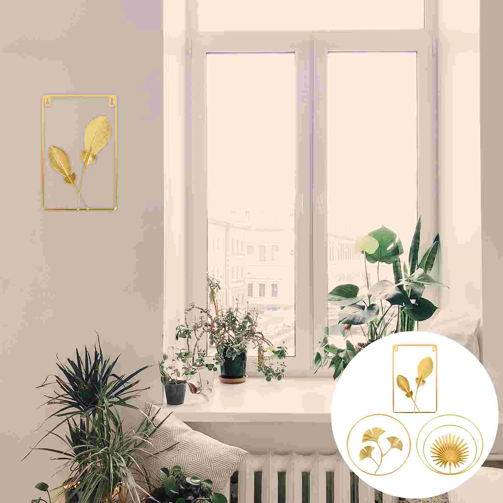 

3 шт., декоративные листья из кованого железа