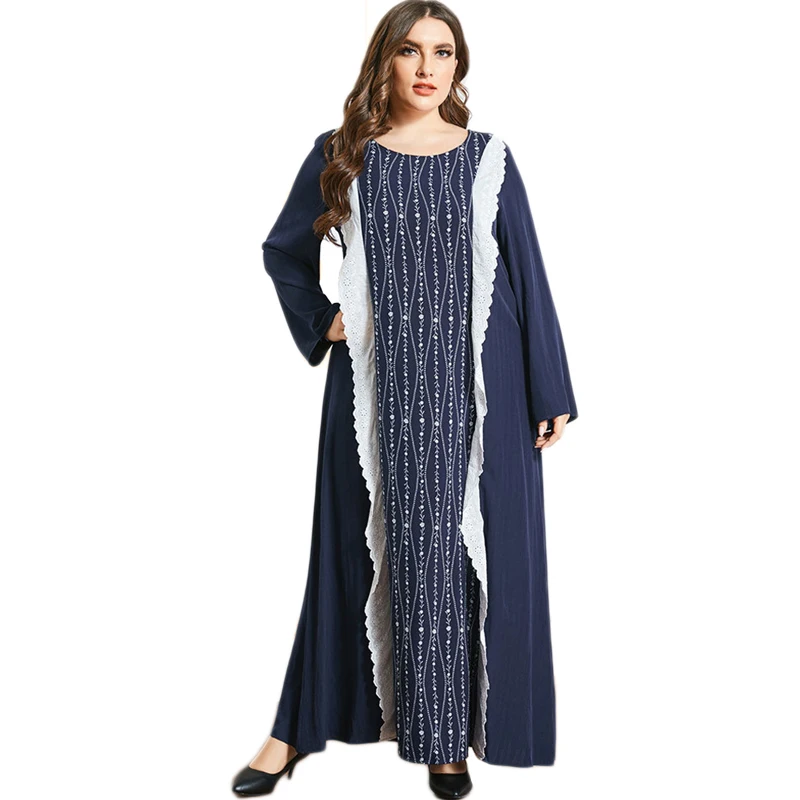 

Мусульманский абаи женское длинное платье Исламская одежда для Рамадана ИД Макси халат Винтаж размера плюс Ближний Восток мода