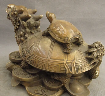 Бесплатная доставка китайская Бронзовая медная черепаха дракон на монете &lt12 &quot