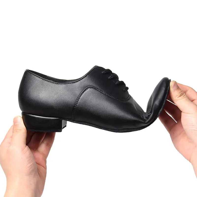 HROYL Men‘s Dance-Shoes Ballroom Latin Dance Shoes For Men Male Modern Jazz Tango Dancing Shoes Salsa Practise Shoe Black