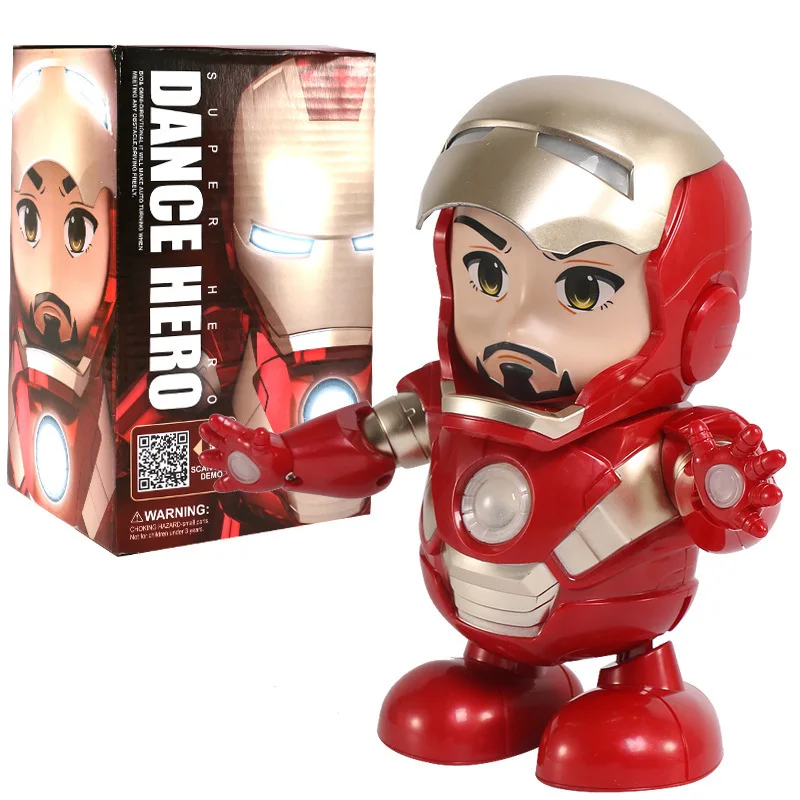 Iron man Lanpulux Железный Человек Робот Детская лампа Marvel светодиодный светильник s музыка танец детский ночной Светильник s креативный светильник - Испускаемый цвет: Iron man