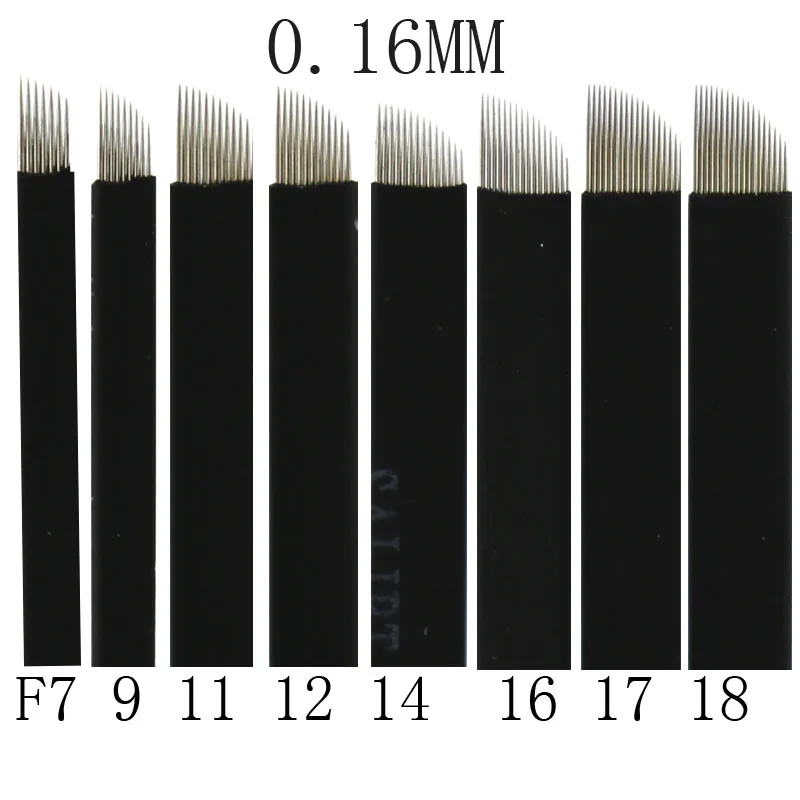 

0.16mm Lamina Agulhas Tebori Microblading Needle 12 pin Flex 18 U Tattoo Blade Bevel Permanent Makeup Eyebrow Tattoo Supplies