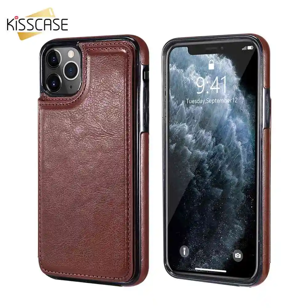 Чехол KISSCASE из искусственной кожи в стиле ретро для iPhone 11 Pro Max XR 7 8 Plus чехол