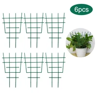 6pcs plastic mini frame garden tool climbing diy stand support for flowers climbing rings gardening buildings decoration
