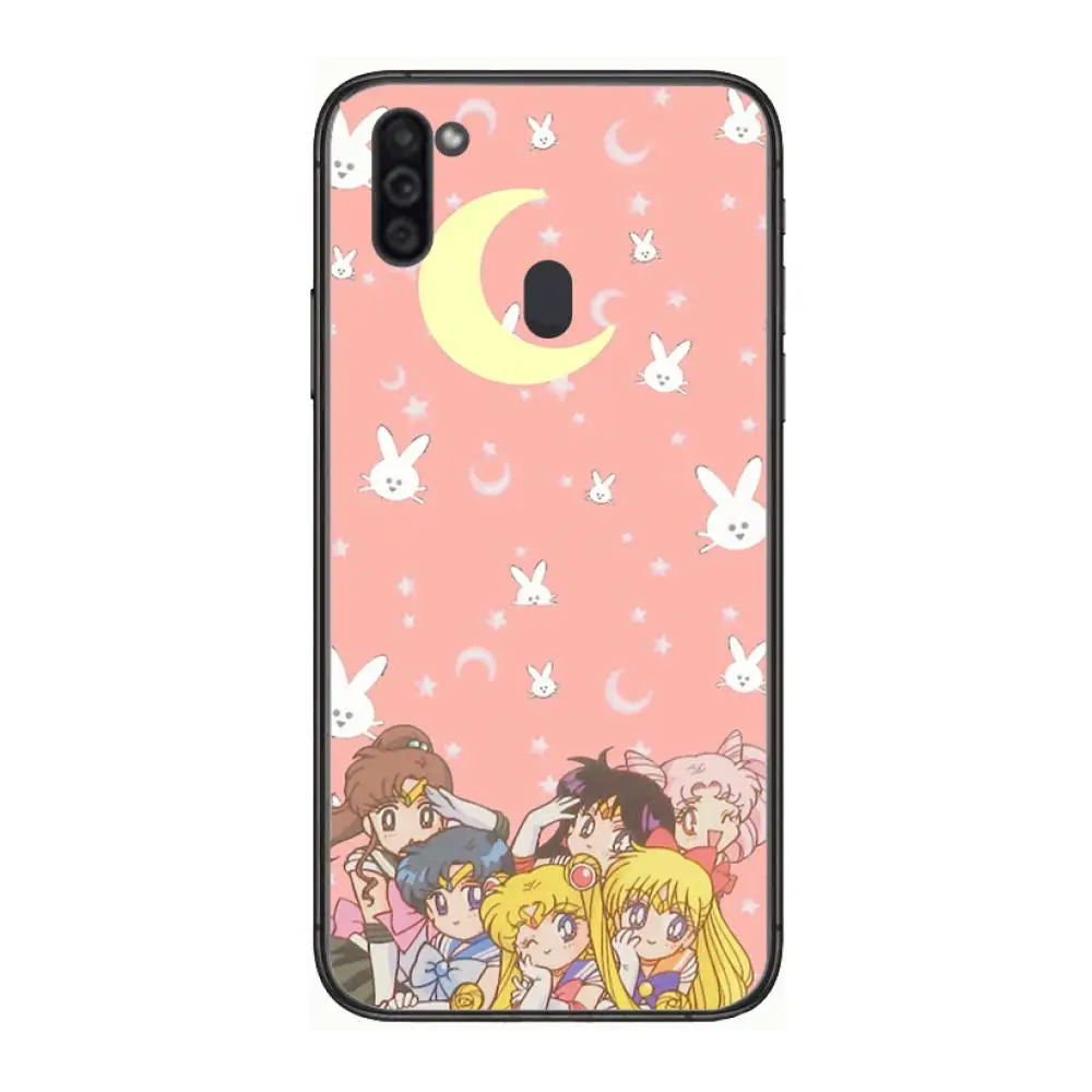 

Anime Sailor Moon Mobile Phone Case Hull For Samsung Galaxy M 10 20 21 31 30 60S 31S Black Shell Art Cell Cover TPU