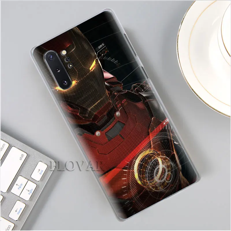 Marvel Железный человек завершающей чехол для samsung Galaxy Note 10 плюс 8 9 S10 S9 плюс S10e A30 A40 A50 A70 жесткий чехол