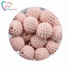 Бусины для прорезывания зубов, деревянные, 16-20 мм, 10 шт., горячая Распродажа