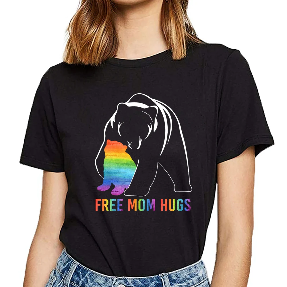 

Топы Футболка Для женщин бесплатная мама объятия медведя и надписью «mama», в стиле «хип-хоп» Винтаж короткая женская футболка