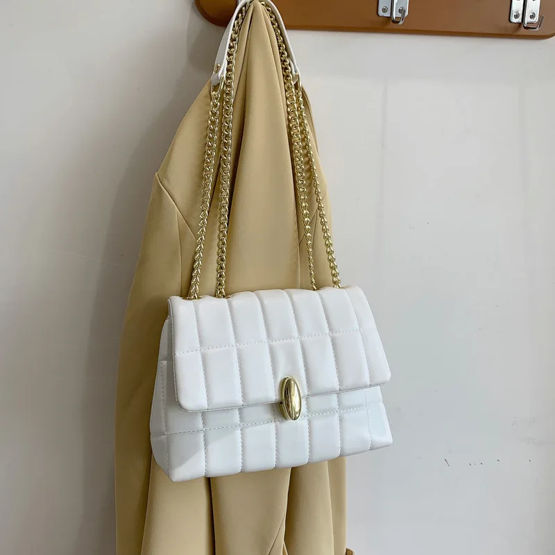 

Lingge Small Bag Female 2021 Summer New Fashion Korean Fashion Chain Messenger Bag Single Shoulder Small Square Bag