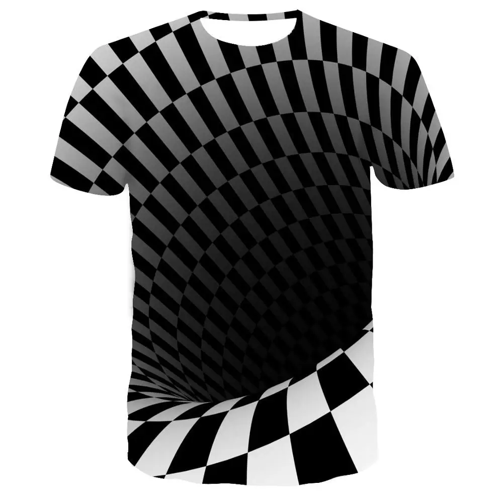 Черная гипнотическая футболка с 3D принтом Вертиго забавная Мужская/мужская
