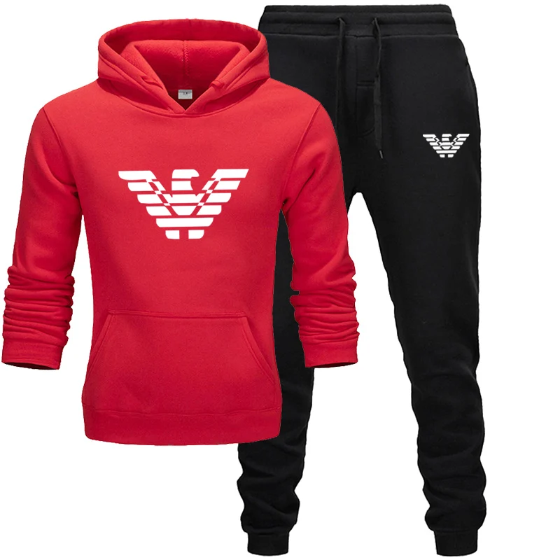 

New Men Hoodie Pants Sets 2 Piece Autumn Running Tracksuit Men Sweatshirt Sport Set Gym Clothes Men Sport Suit Hoodie Suit