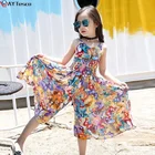 Новинка 2020, платья для девочек в богемном стиле, Детские платья для девочек, летние праздничные Платья с цветочным ривечерние нком, одежда для девочек-подростков 6, 8, 12, 14 лет