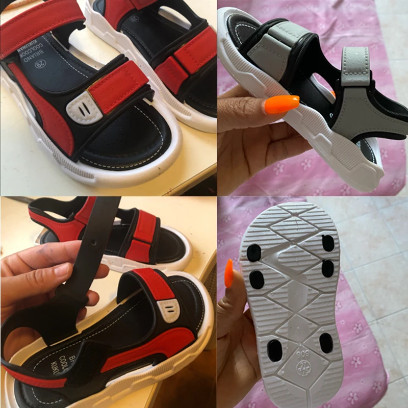 2021 Children's Summer Boys Leather Sandals Baby Shoes Kids Flat Child Beach Sports Soft Non-slip Casual Toddler | Мать и ребенок