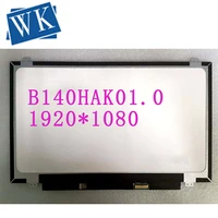 free shipping b140hak01 0 laptop led display touch screen 19201080 edp 40pins lenovo thinkpad t470p t470s t470 t480 t480s a485