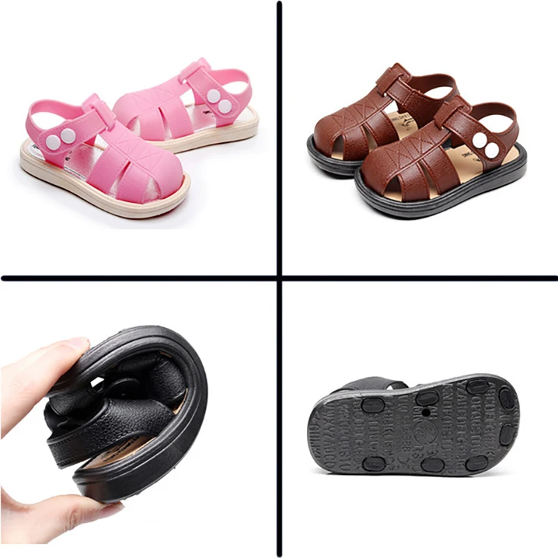 

2021 New Summer Sandals For Boys Girls Shoes For 2-8 Years Old Children Beach Shoes Protection Soft Kids Shoes A041