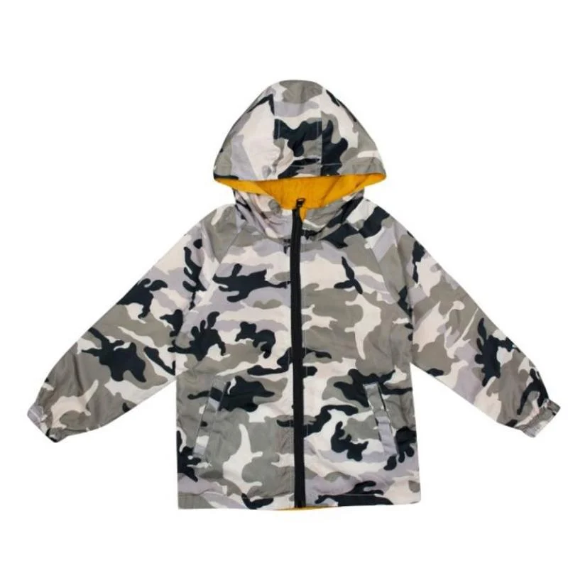 Новинка 2022 камуфляжная Двусторонняя Детская куртка с капюшоном для подростков