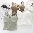 Женский спортивный бюстгальтер, жилет для бега, тренажерного зала, фитнеса, мягкий спортивный бюстгальтер, спортивный бюстгальтер без косточек