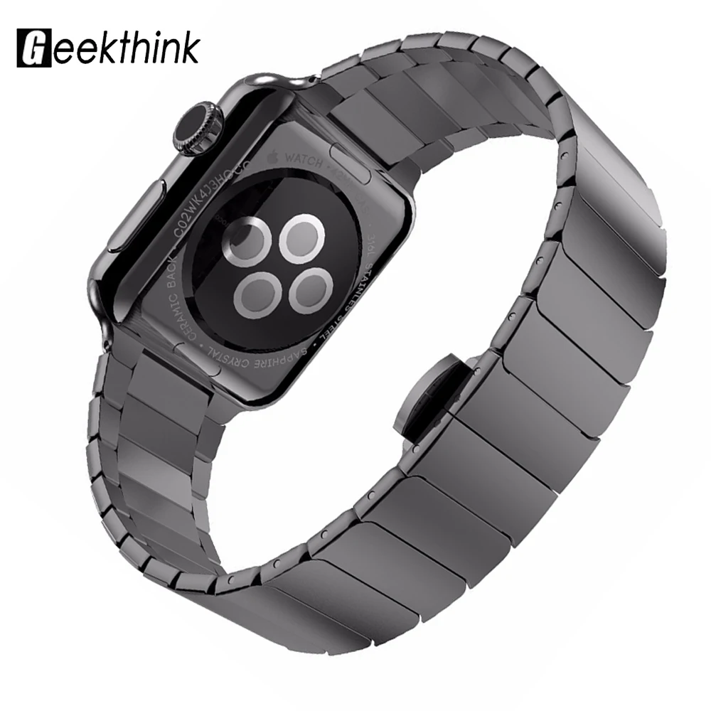 Ремешок из нержавеющей стали для Apple Watch band 5 4 3 42 мм 44 40 iwatch series 2 мм/38 металлический