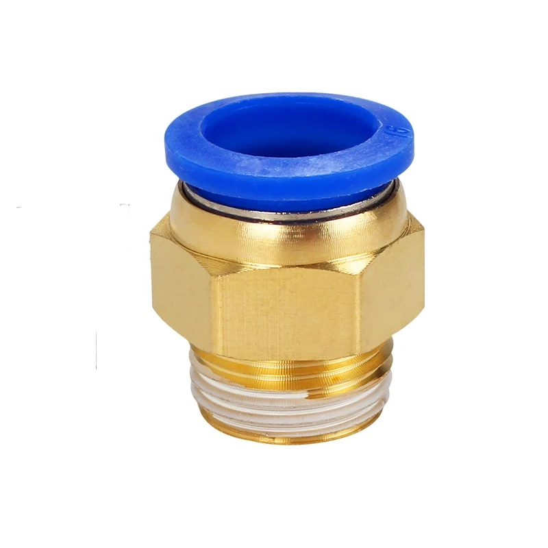 

PC" Straight Push In Fitting Pneumatic Push To Connect Air 4-12mm OD Hose Tube 1/8" 1/4" 3/8" 1/2"BSP Male Thread Connector
