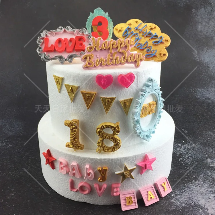 3D силиконовая форма для помадки торта шоколада леденцов кухонная посуда