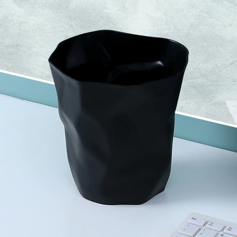

Irregular Geometric Shape Trash Can Creative Small Household Waste Bin Plastic Basket Bucket for Office Kitchen Bedroom P82C