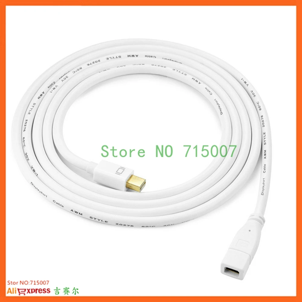 180 см Mini DP штекер к мини DisplayPort Thunderbolt гнездо для Surface Pro ASUS M/F Удлинительный кабель