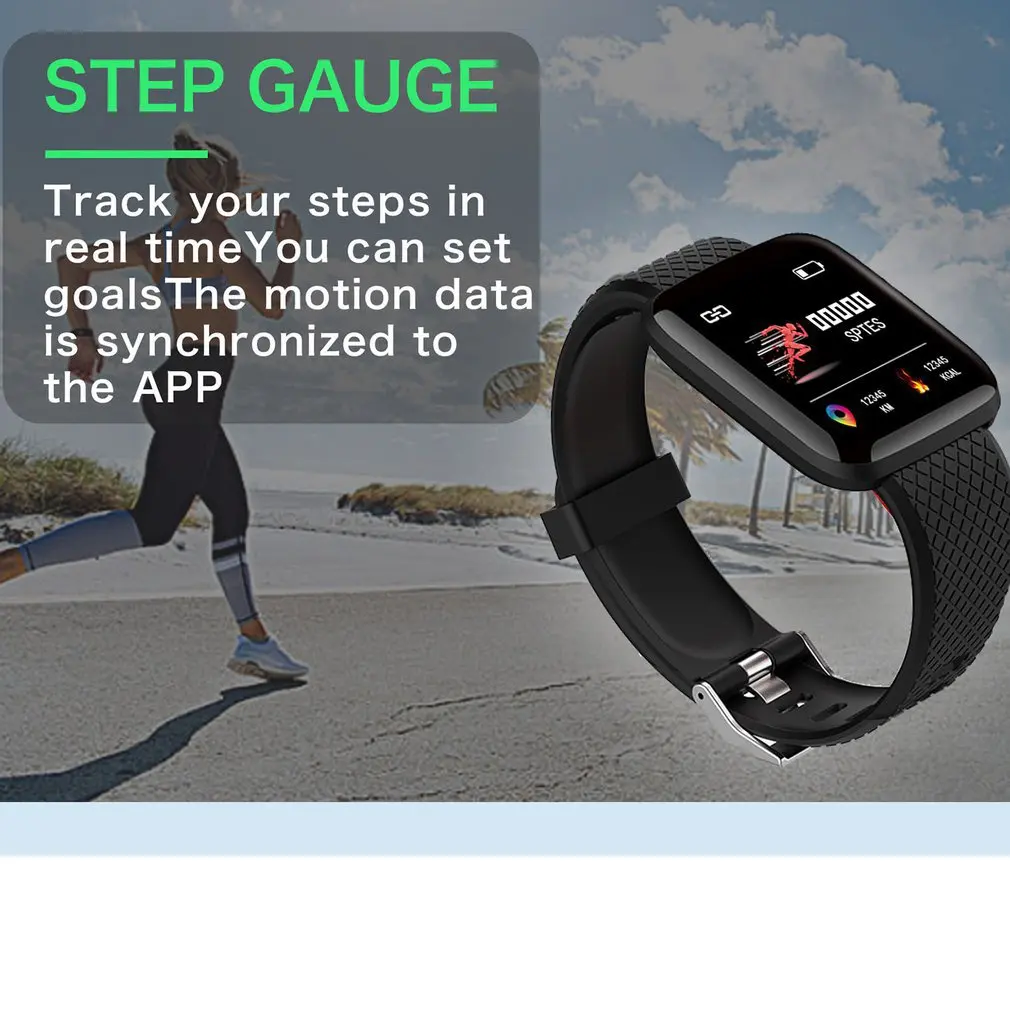 116plus Smart Watch Men Blood Pressure Smartwatch Women Heart Rate Monitor Fitness Tracker Bluetooth Sport Watches | Электроника