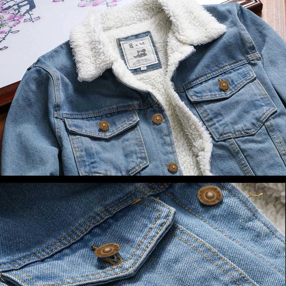 Куртка JAYCOSIN женская джинсовая с мехом зимняя куртка из искусственного меха